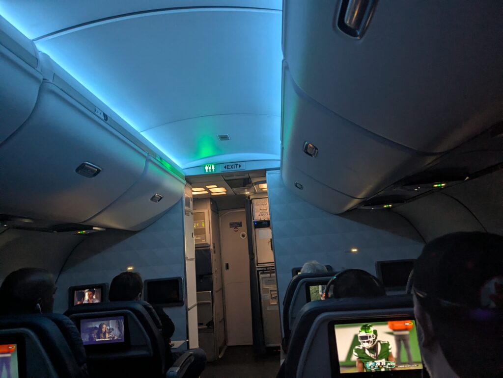 Delta A320 First Class Cabin In Flight