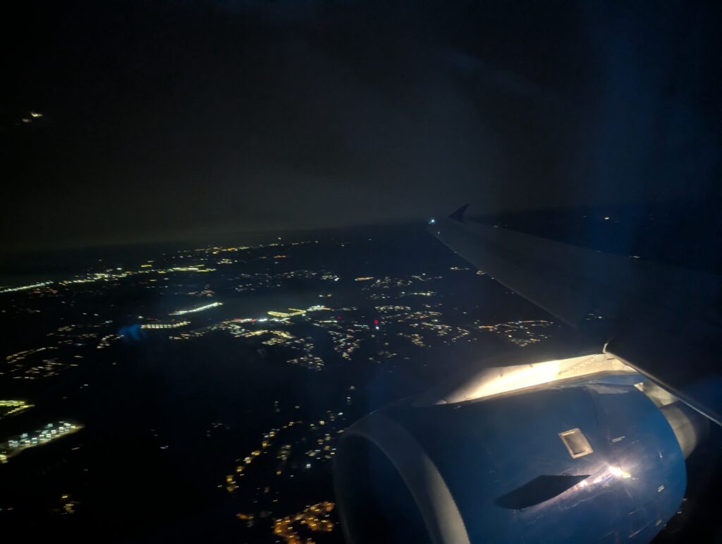 Delta A320 First Class Window Landing