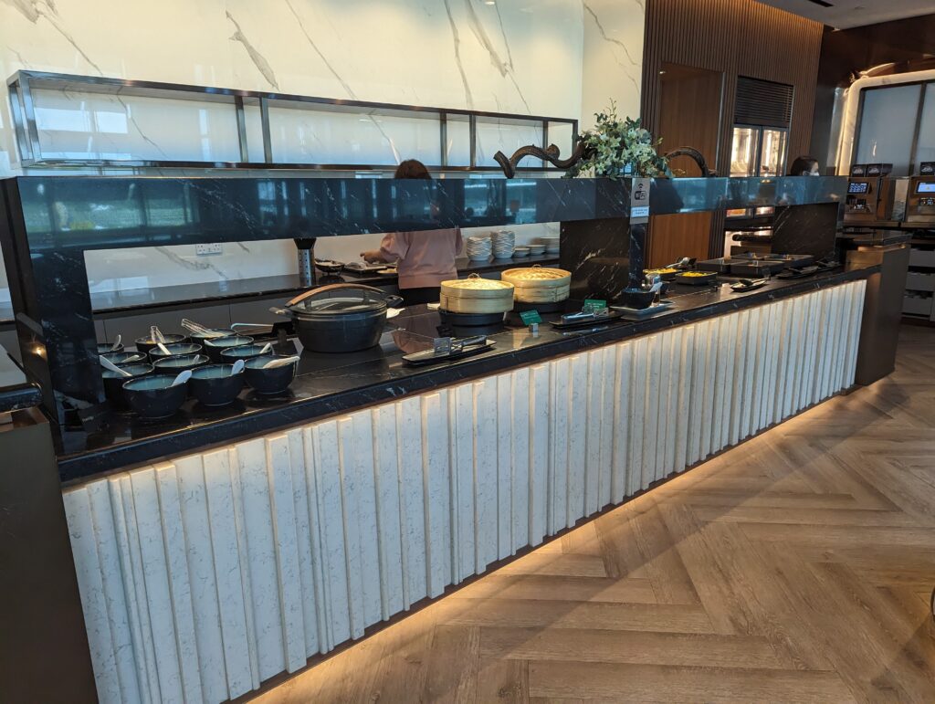 Singapore Airlines SilverKris Business Class Lounge Changi Terminal 3 Atrium Buffet