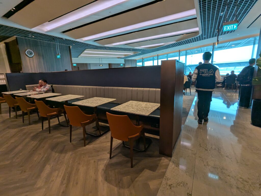 Singapore Airlines SilverKris Business Class Lounge Changi Terminal 3 Tables