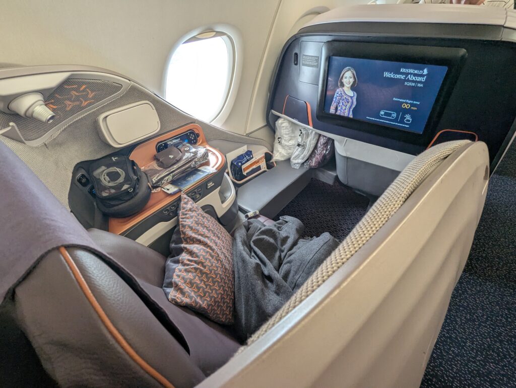 Singapore Airlines A380 Business Class Seat