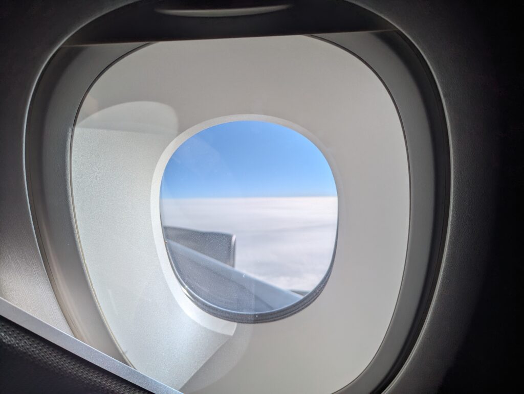 Singapore Airlines A380 Business Class Window View