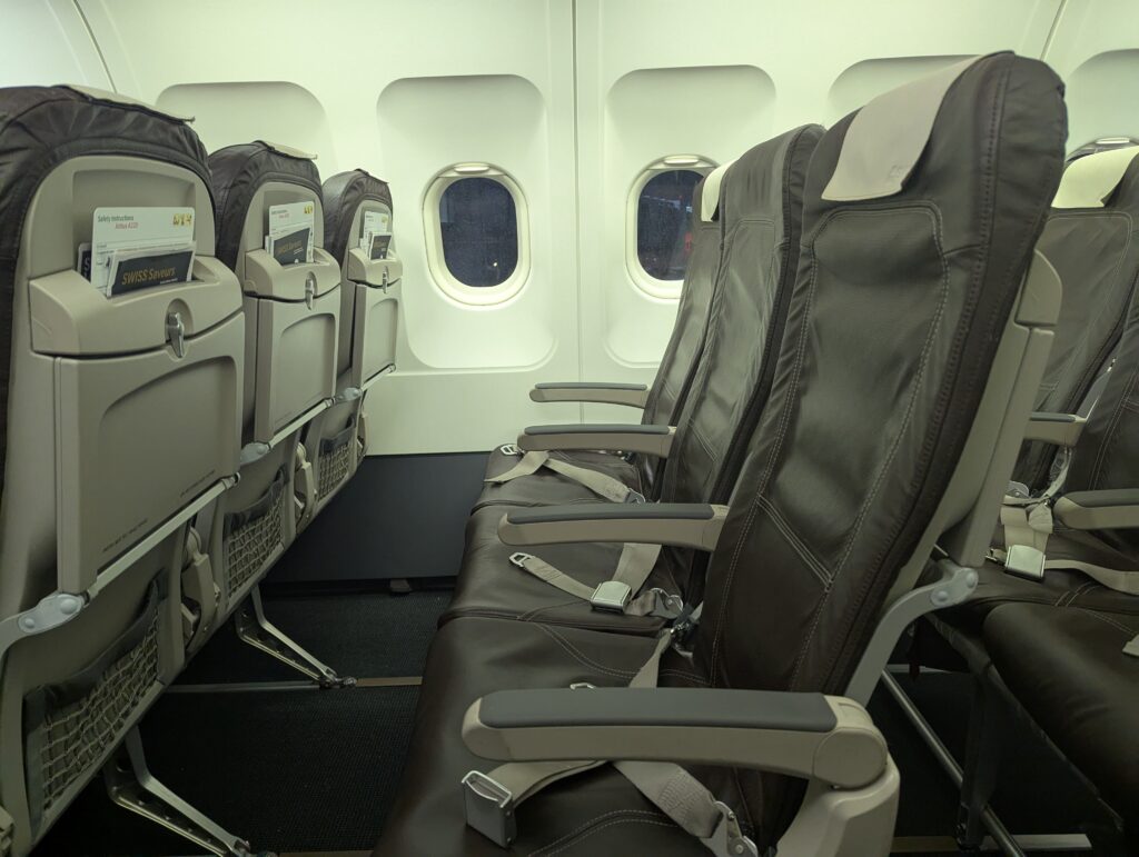 Swiss A320 Business Class Cabin