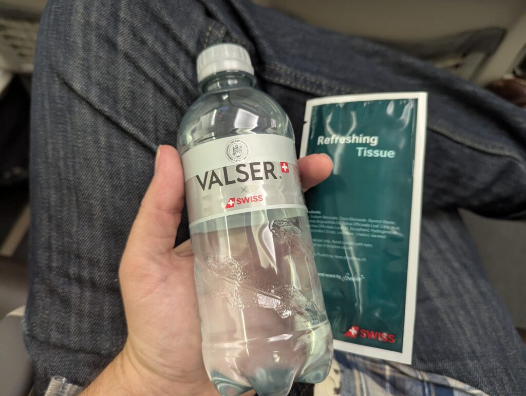 Swiss A320 Business Class Boarding Drinks