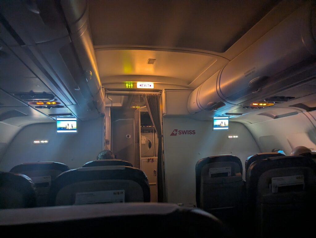 Swiss A320 Business Class Cabin