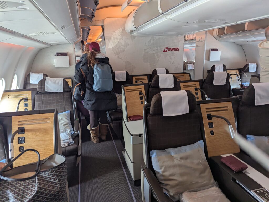 Swiss Air Lines A330-300 Business Class Cabin