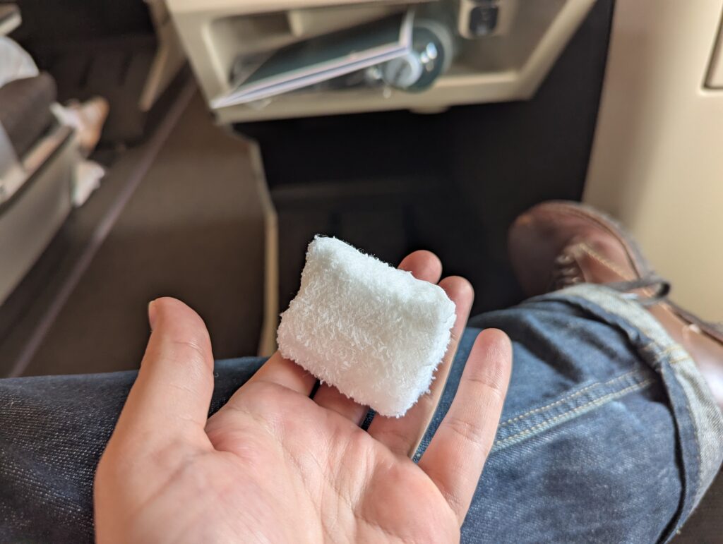 Swiss Air Lines Business Class Hot Towel
