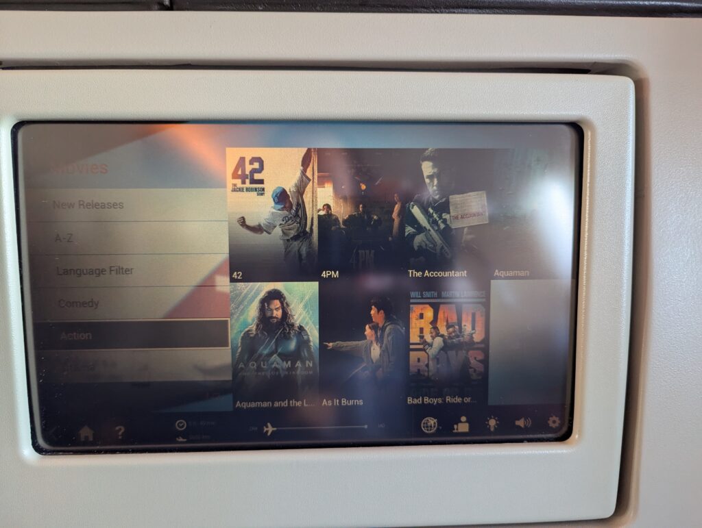 Swiss Air Lines A330 Business Class In Seat Entertainment 