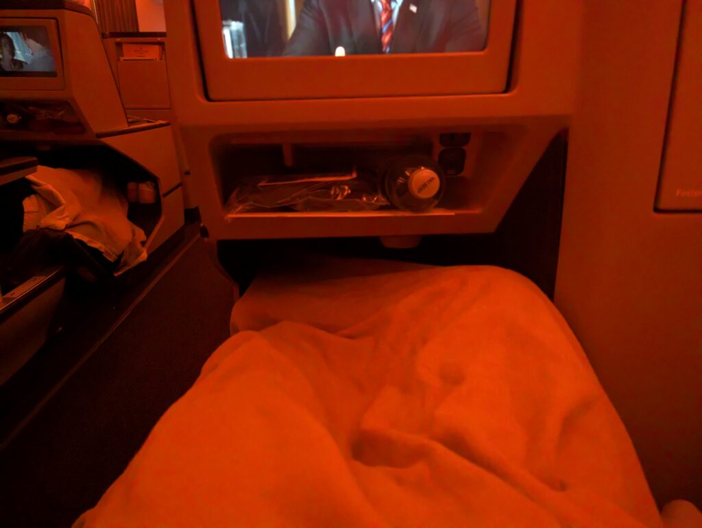 Swiss Air Lines A330 Business Class Cabin In Flight
