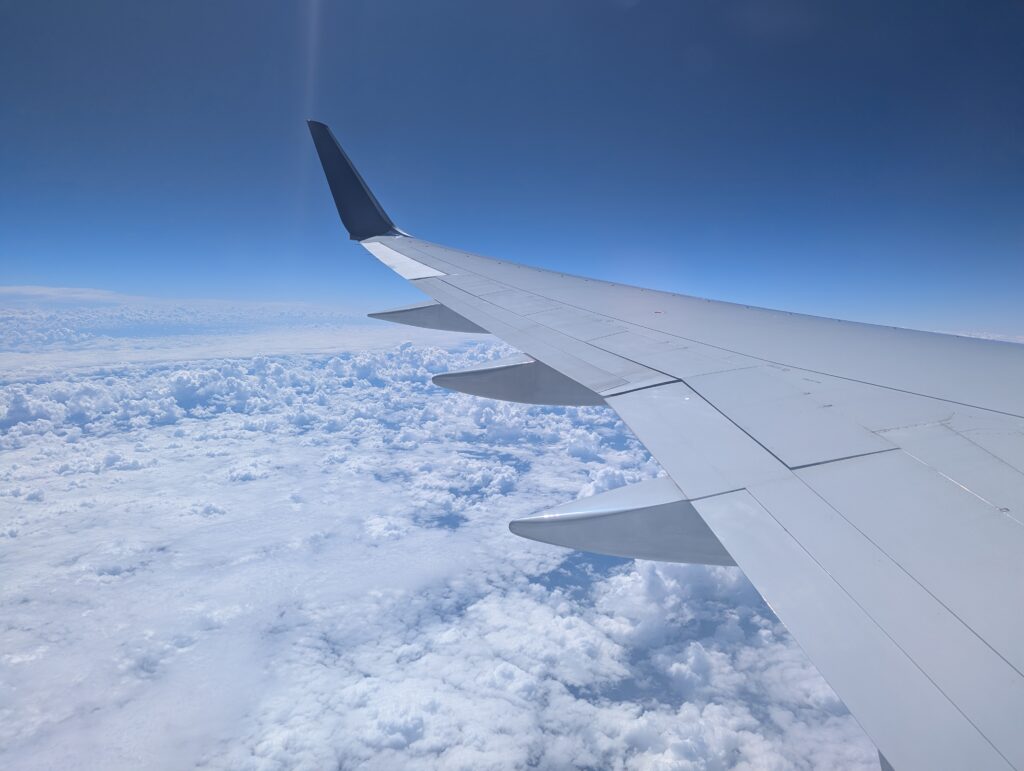Delta 757-200 Main Cabin In Flight Window View