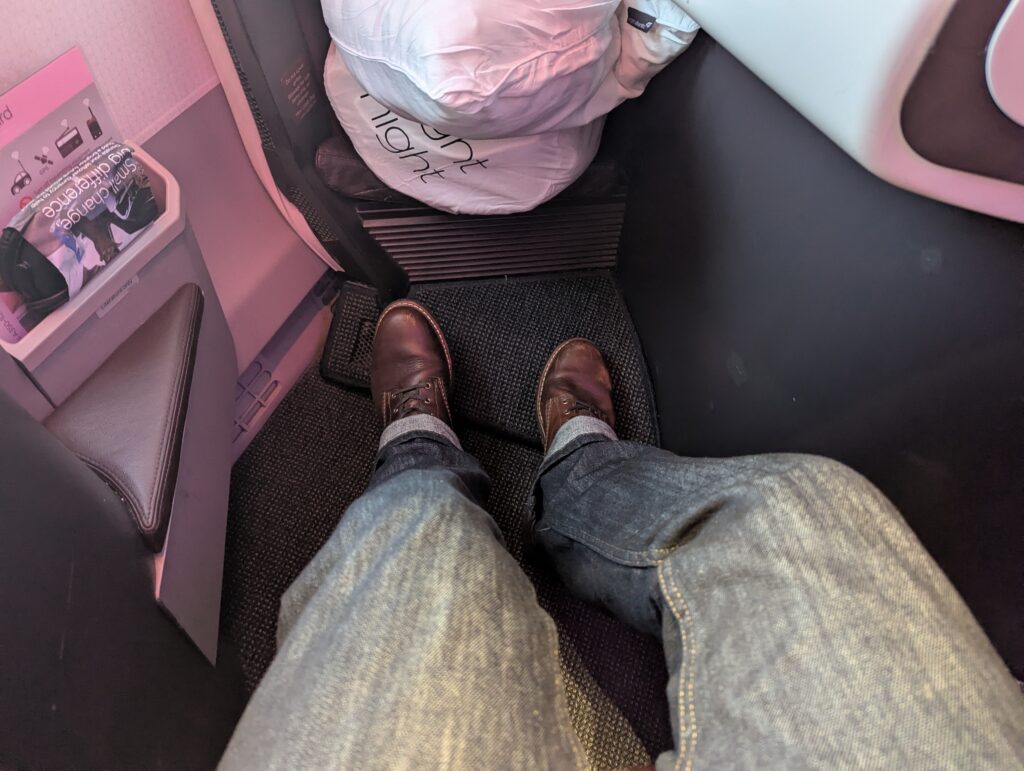 Virgin Atlantic A350-900 Upper Class Seat Legroom