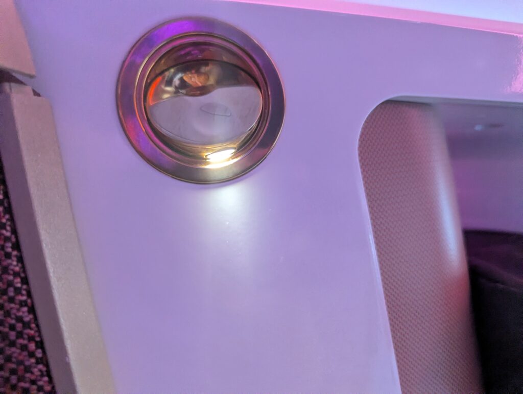 Virgin Atlantic A350-900 Upper Class Seat Controls Reading Light