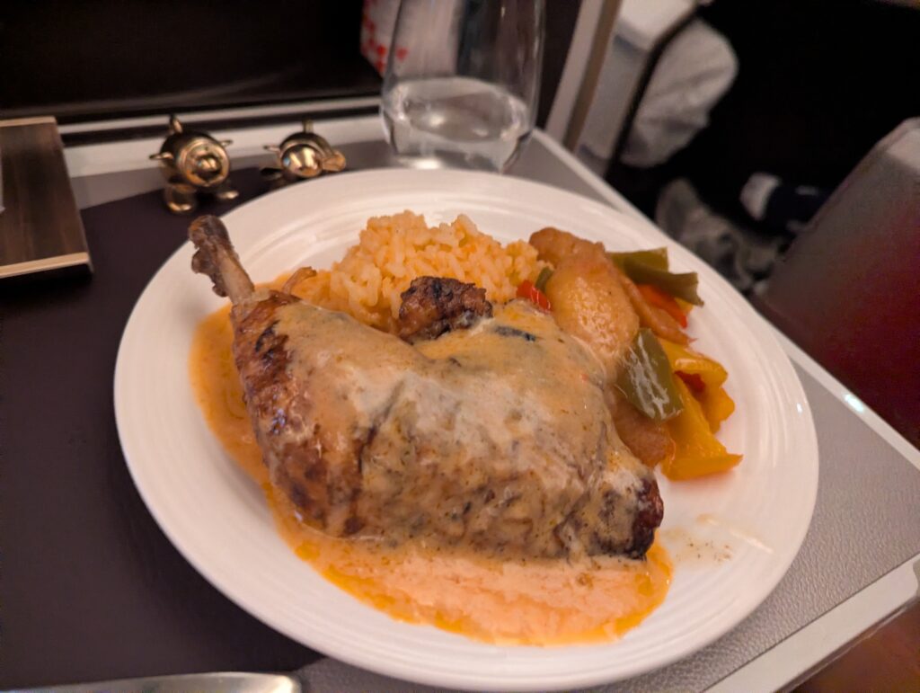 Virgin Atlantic A350-900 Upper Class Dinner Service
