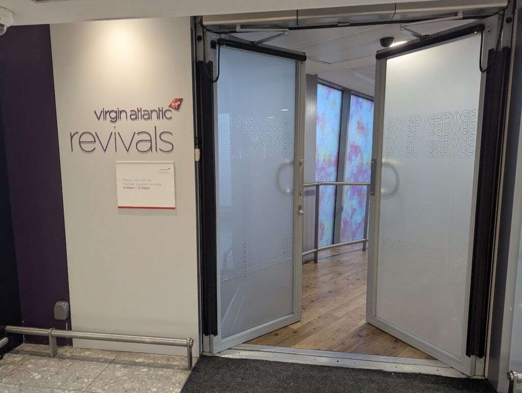 Virgin Atlantic Revivals Lounge LHR Entrance