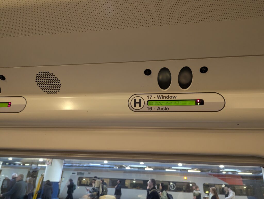 Avanti West Coast Standard Premium Seating Signage