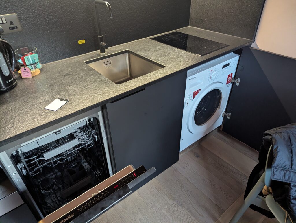 Whitworth Locke Manchester Kitchenette dishwasher and laundry