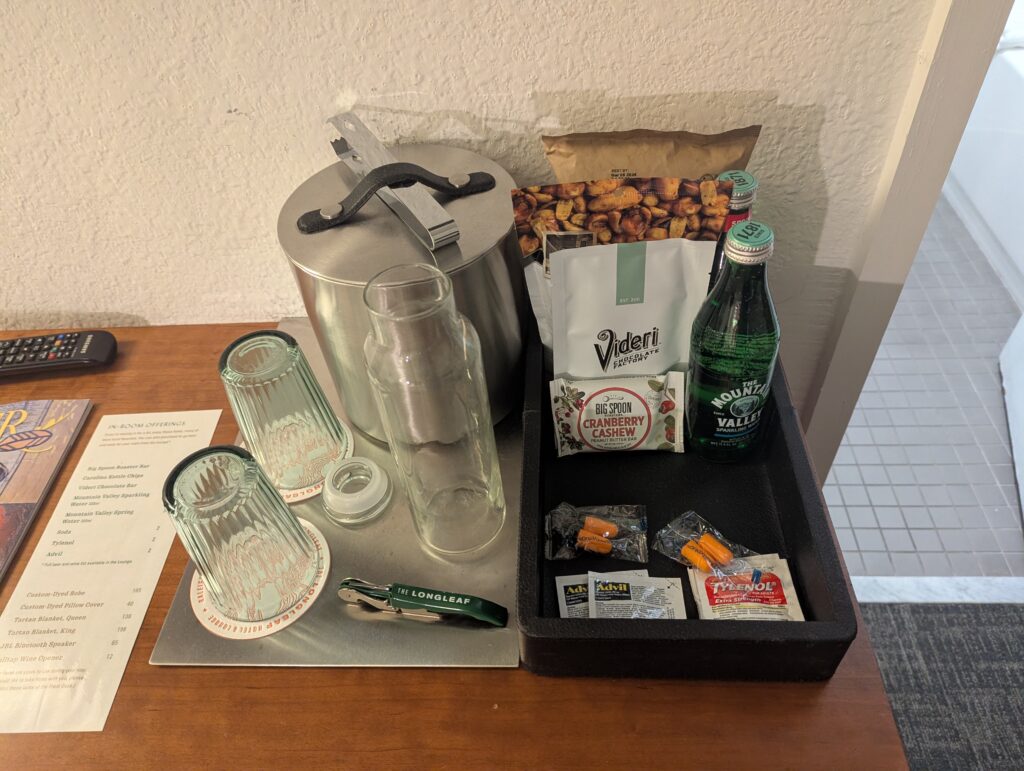 Longleaf Hotel and Lounge In Room Snacks