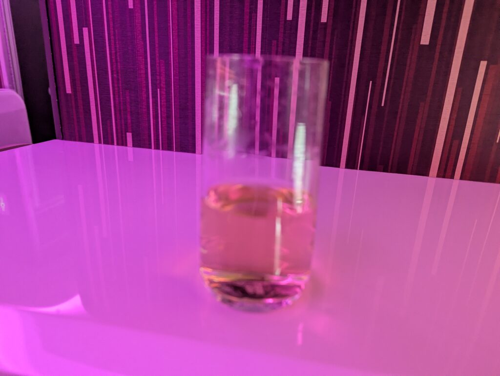 Virgin Atlantic A350-1000 Upper Class Pre Departure Beverage