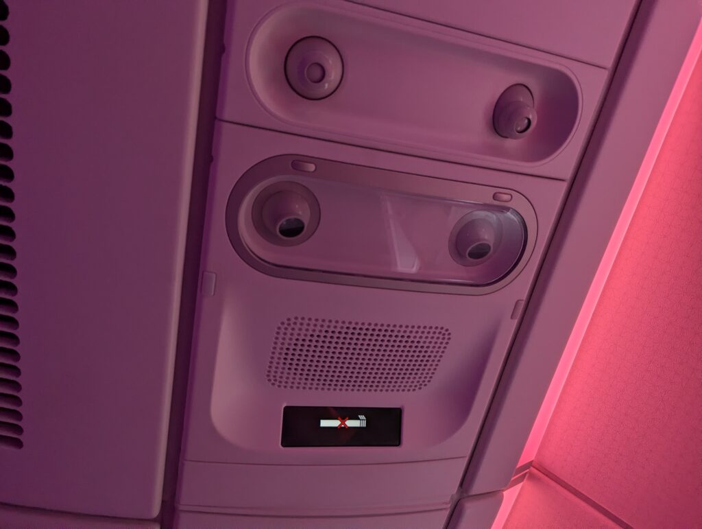 Virgin Atlantic A350-1000 Upper Class Over Head Vents
