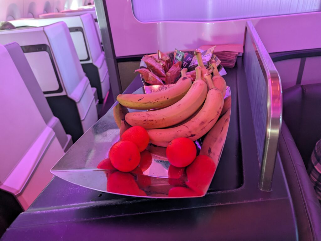 Virgin Atlantic A350-1000 Upper Class Lounge Snacks