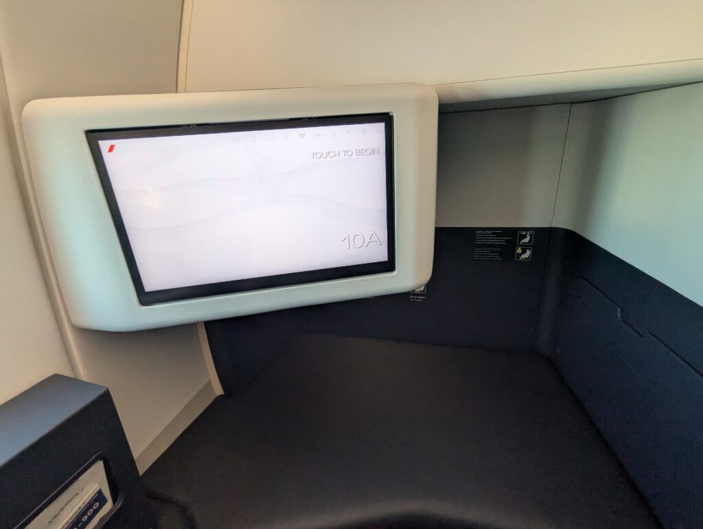 Air France A350-900 Business Class Bulkhead Bassinet