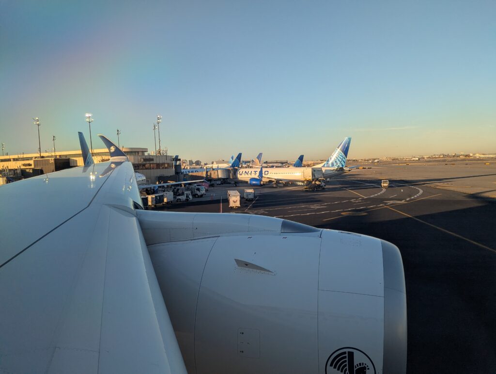 Air France A350-900 Business Class Cabin Departure Window View