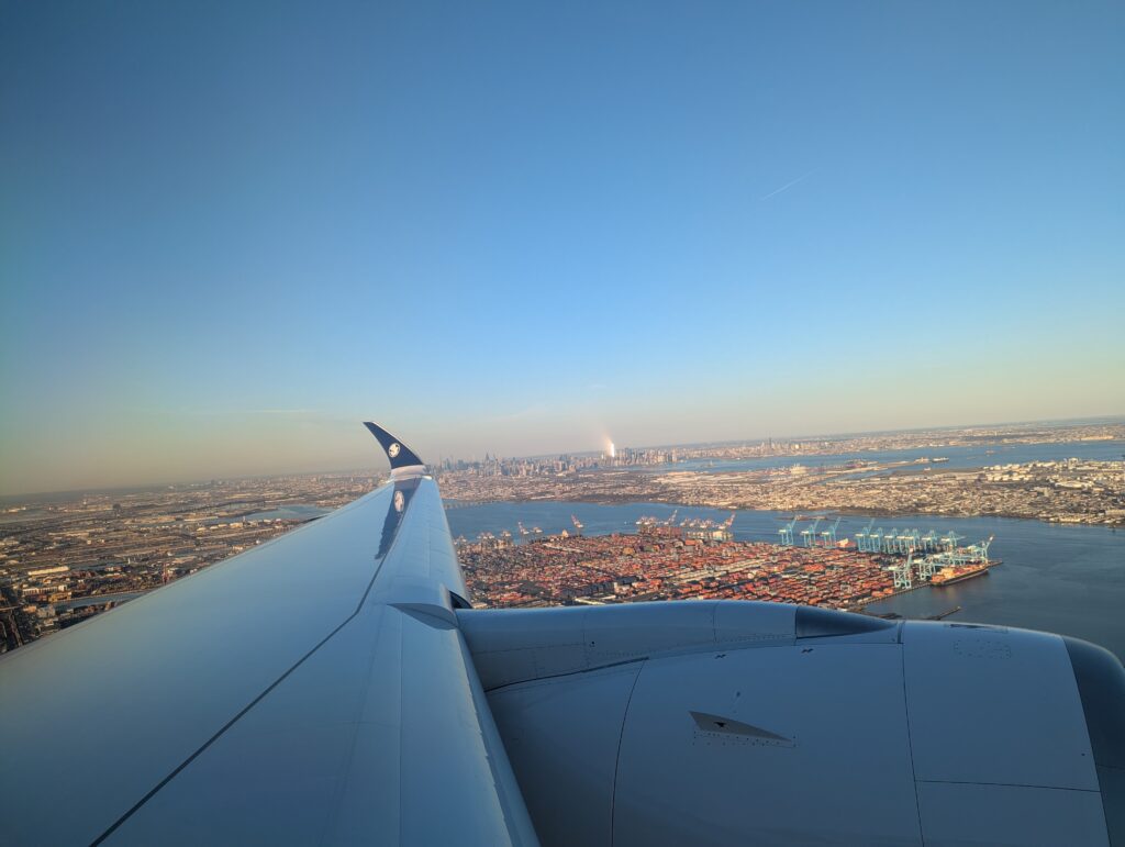 Air France A350-900 Business Class Window View Takeoff