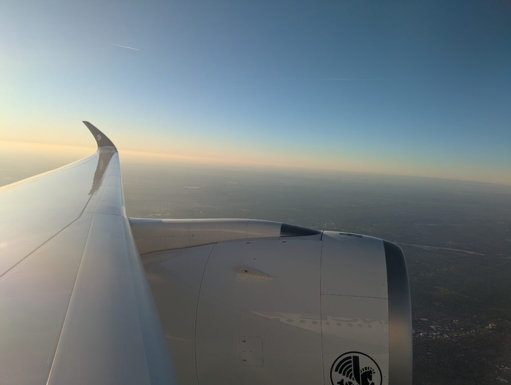Air France A350-900 Business Class Window View Takeoff