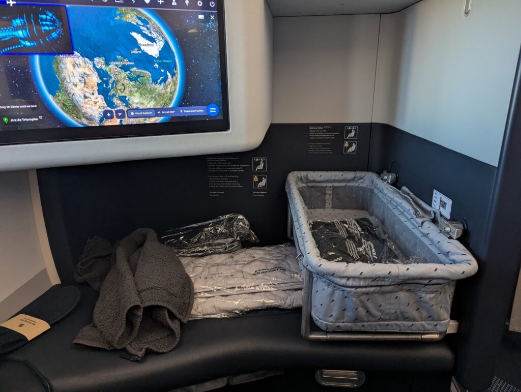 Air France A350-900 Business Class Bulkhead Bassinet