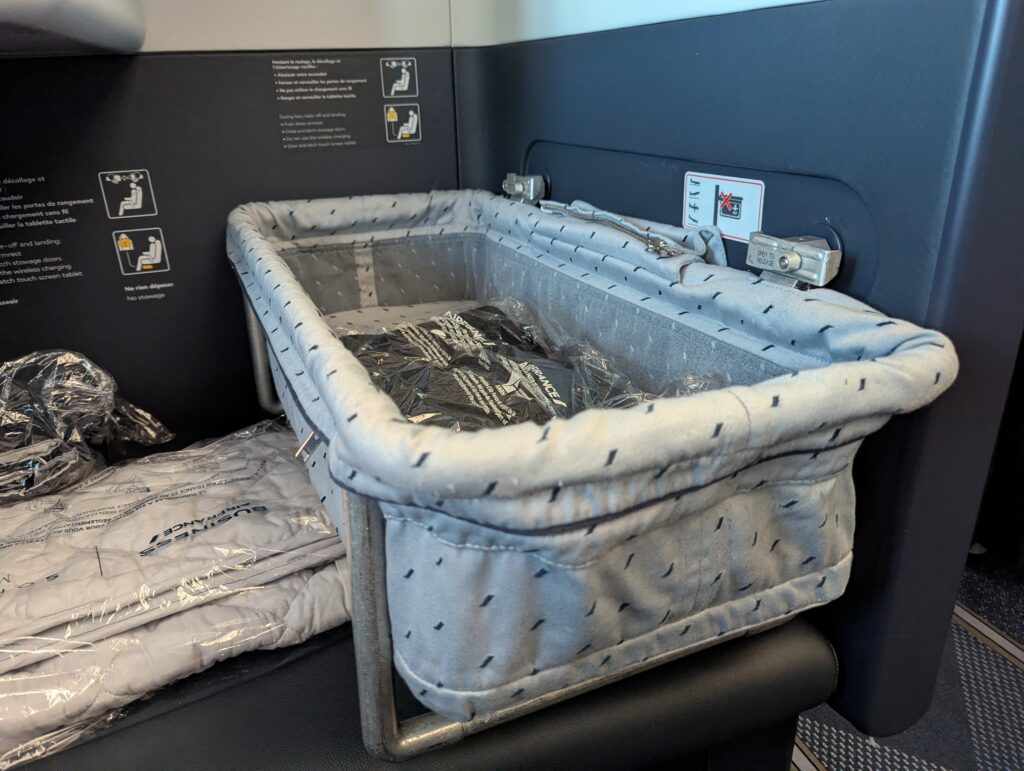 Air France A350-900 Business Class Bulkhead Bassinet