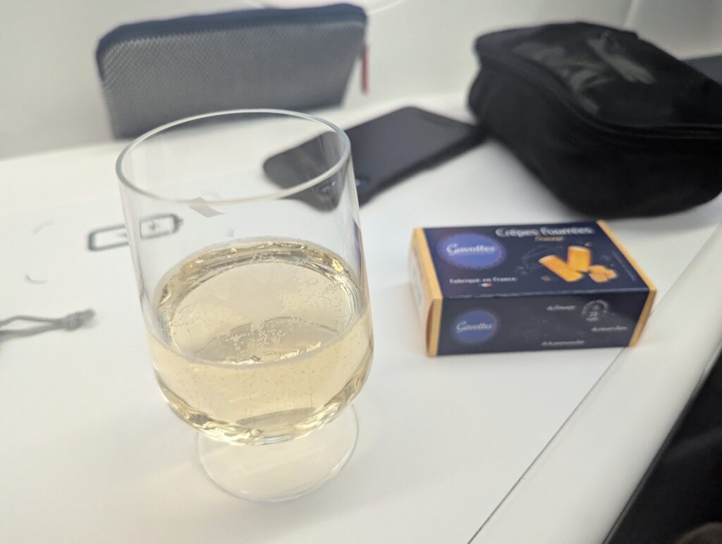 Air France A350-900 Business Class In Dinner Service