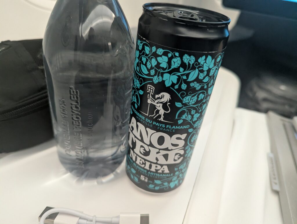 Air France A350-900 Business Class In Dinner Service