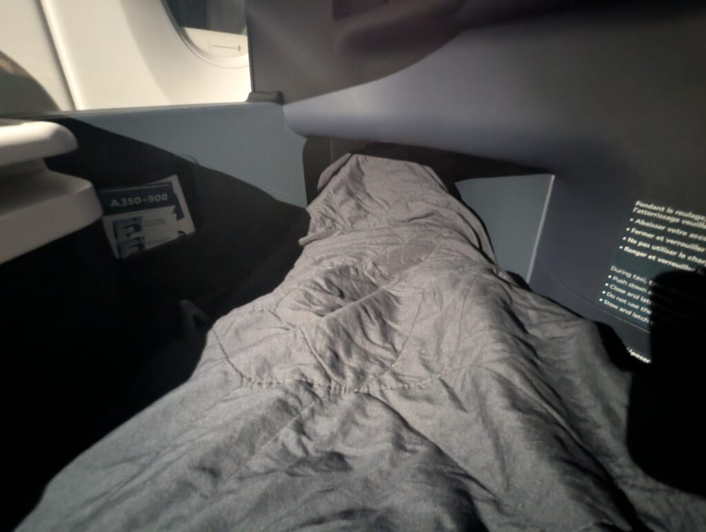 Air France A350-900 Business Class Seat In Flight Sleeping