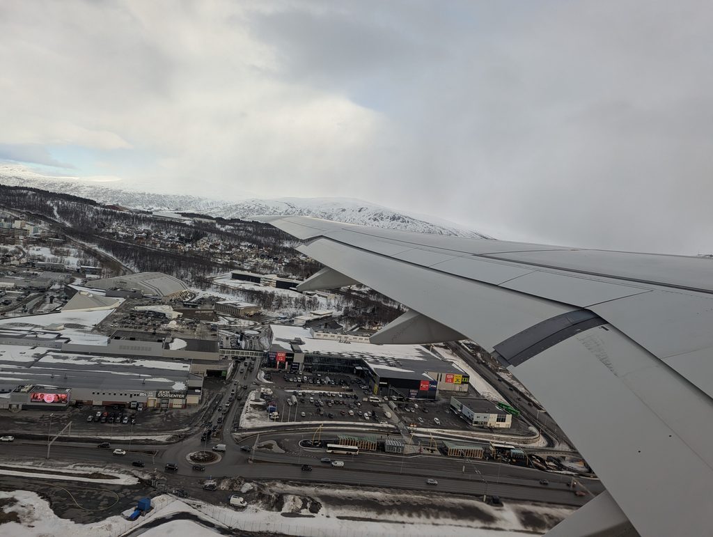 Widerøe E190 Takeoff Window View