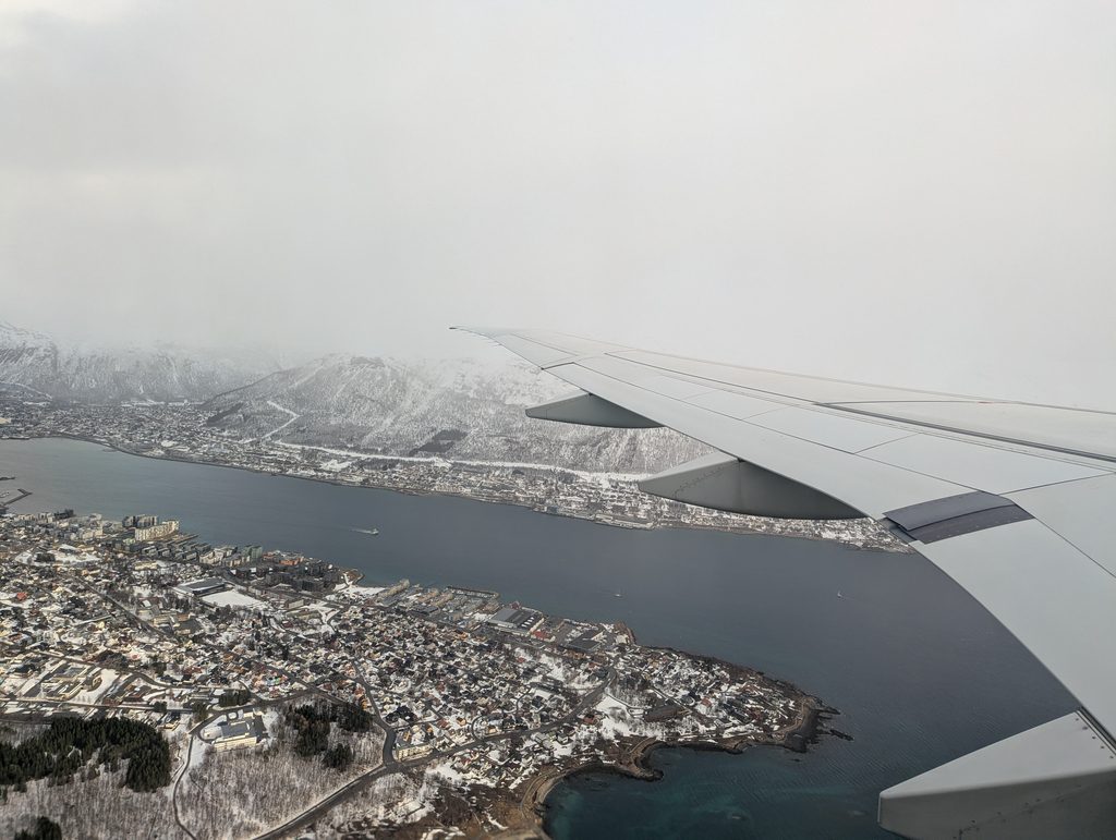 Widerøe E190 Takeoff Window View