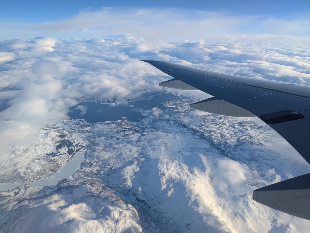 Widerøe E190 In Flight Window View