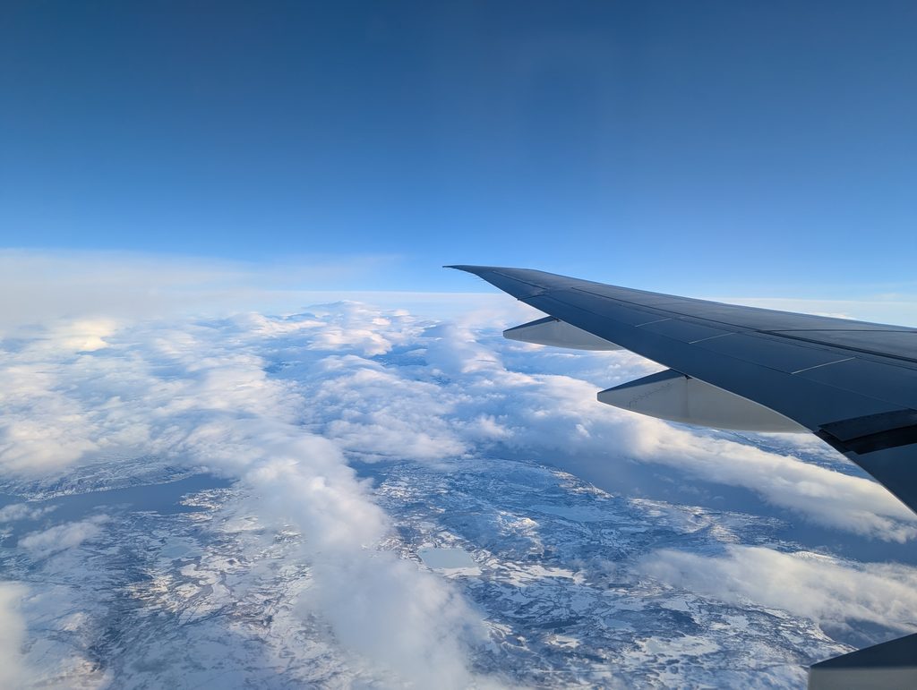 Widerøe E190 In Flight Window View