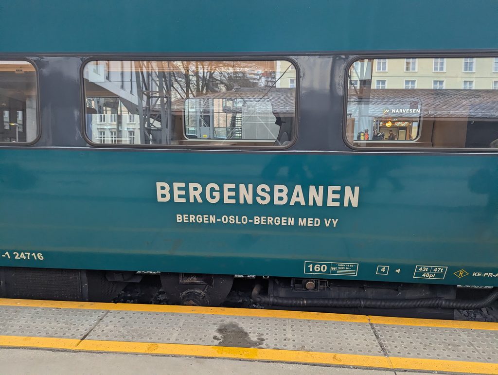 Vy Trains Compartment. Bergen to Oslo