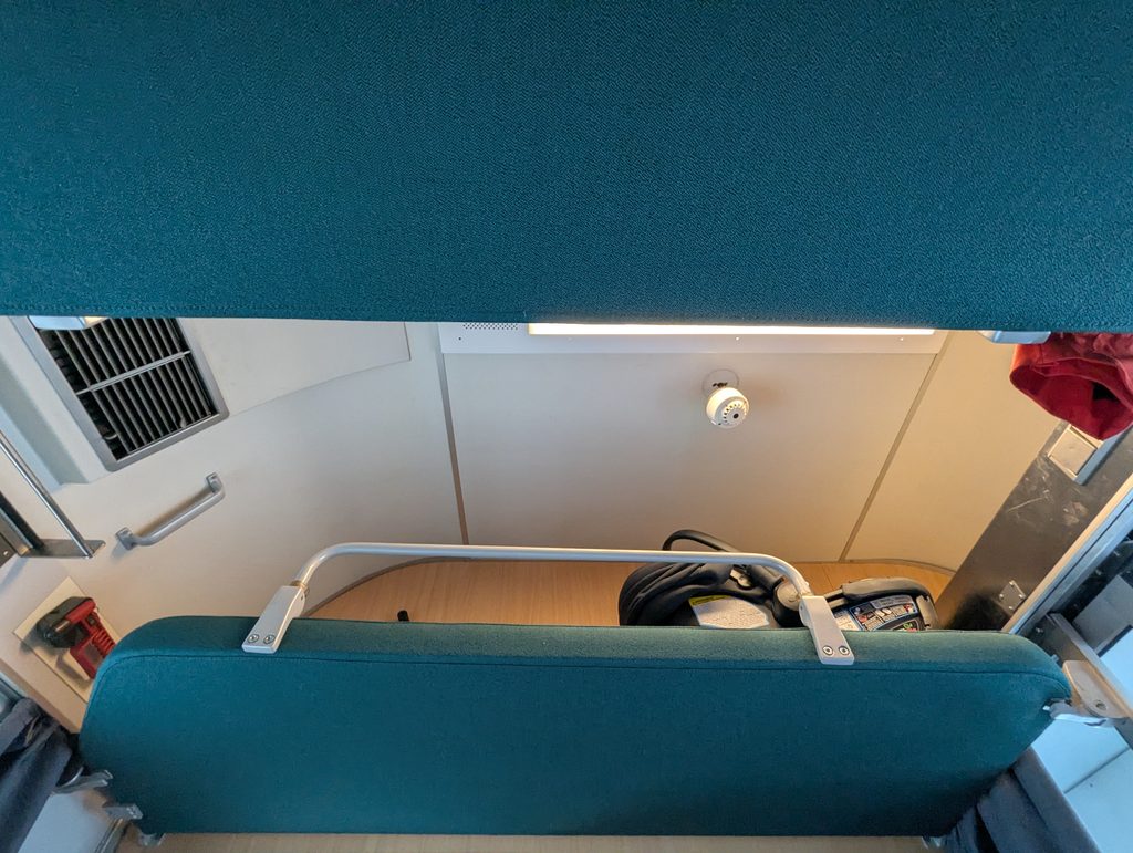 Vy Trains Compartment. Bergen to Oslo Storage