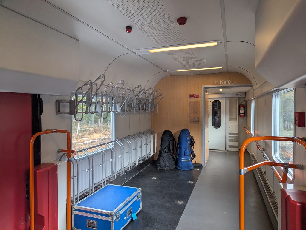 Vy Trains Compartment. Bergen to Oslo Luggage Storage
