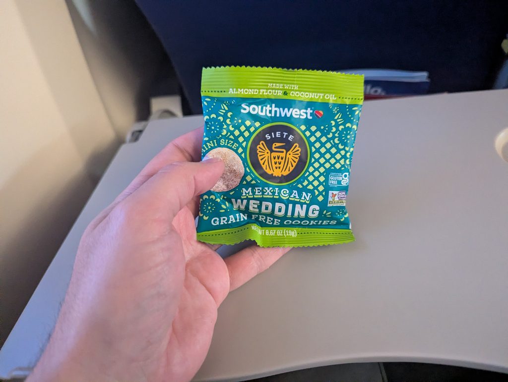 Southwest Airlines Drinks and Snacks