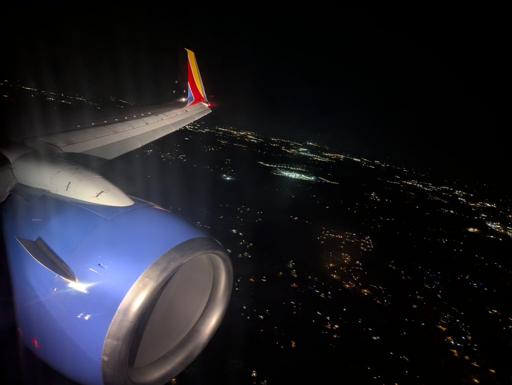 Southwest Airlines 737-700 Window View Landing